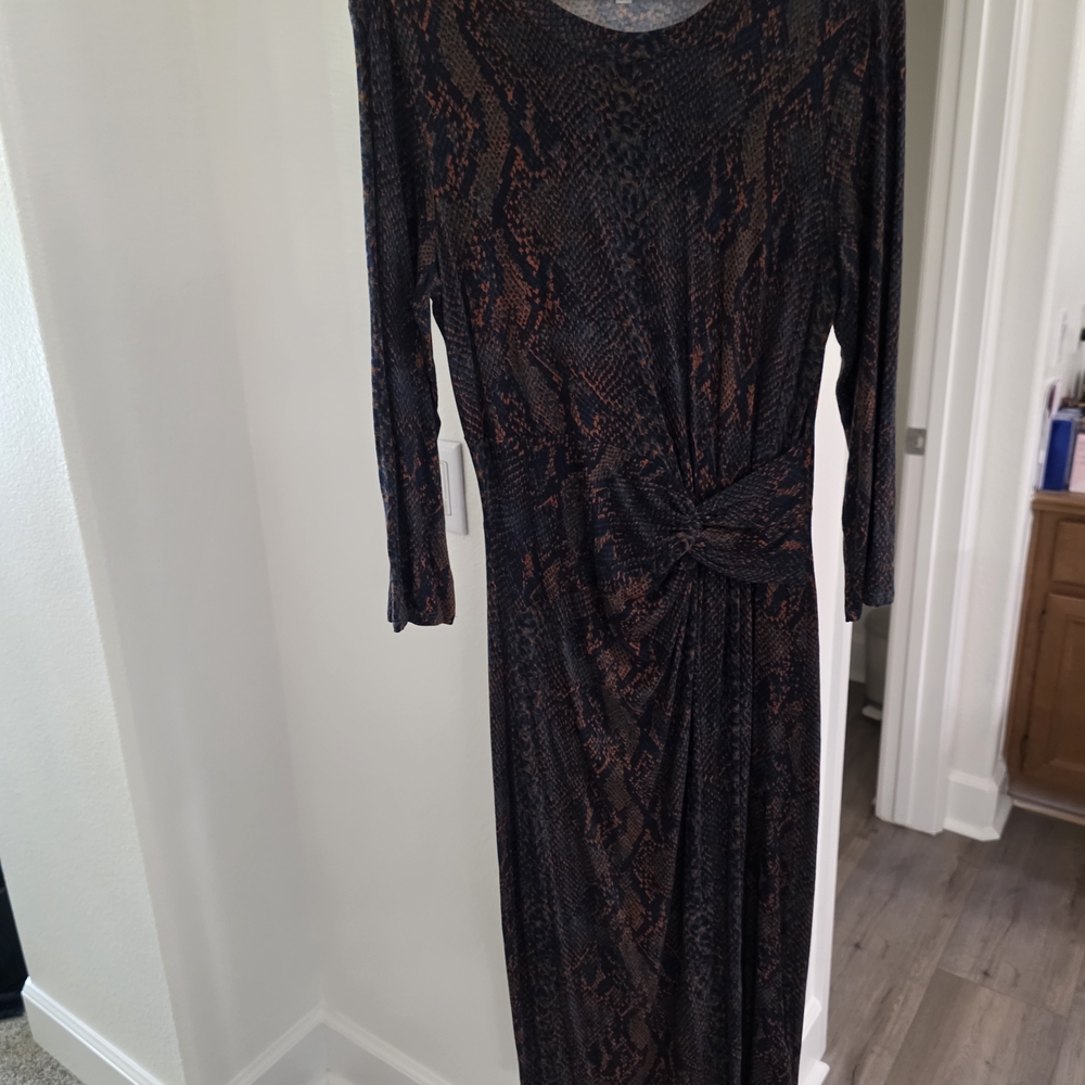 Joie Black and Brown Long Sleeve Dress